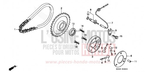 EMBRAYAGE DE DEMARRAGE CB250X de 1999